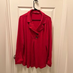 Elegant Red Women's Blouse